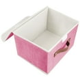 thumbnail image 4 of 6Pcs/Lot Collapsible Storage Box With Lid Linen Fabric Bins Organizer Baskets, 4 of 12