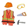 thumbnail image 3 of Disfraz de Trabajador de Construcción con Casco Gafas Chaleco Sierra Martillo Poliéster Seguro Adecuado para Eventos Infantiles Fiestas Cumpleaños Fotografía Escénica, 3 of 8