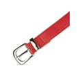 thumbnail image 2 of Cinturón de cuero sintético para mujeres con hebilla dorada/plata, cinturones casuales de 0.9" de ancho para jeans, pantalones y vestidos 42.1x0.9" (LxA) hebilla plateada-roja, 2 of 6