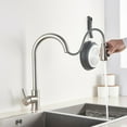 thumbnail image 4 of Brushed Nickel Touch sensor Kitchen Sink Faucet Pull Down Sprayer Automatic Taps, 4 of 9