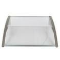 thumbnail image 4 of Canopy Outdoor Window Door Canopy UV Rain Snow Protection 40" x 38" Household Application Door/Window Rain Cover Eaves Canopy Bracket, Polycarbonate Canopy, 4 of 10