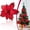 Red, variant on 1pc Glitter Gold Poinsettia Christmas Flower Pick Artificial Tree Floral Ornament for Wreath Garland Holiday Decor 9.45 Inch