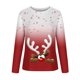 thumbnail image 4 of Camisas Navideñas Para Mujer Tops de Manga Larga Jersey de Cuello Redondo Informal Con Estampado de Ciervos en 3D Odeerbi ODB199878, 4 of 5