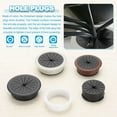 thumbnail image 4 of 60mm(2 3/8inch) Desk Grommet,8pcs Desk Cord Hole Cover Desk Cable Hole Grommet Cover Sturdy ABS Plastic Round Large for Cables Cabinets Desktop Equipment Wiring Organizing, Brown, 4 of 6