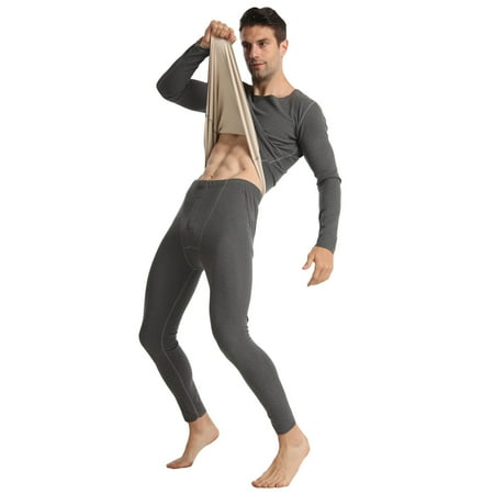 

Youmylove Men Thermal Underwear Stretch Top & Pants Set Ladies Lingeries