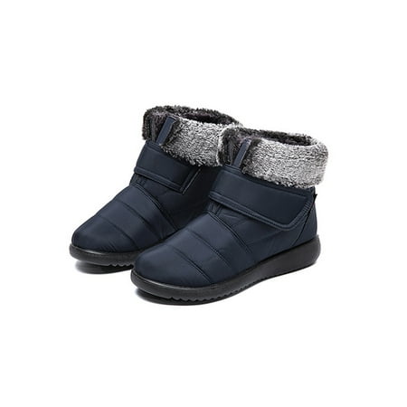 

Ymiytan Waterproof Mid Calf Booties for Women Warm Winter Boots Slin On Snow Shoes