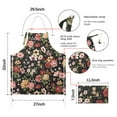 thumbnail image 7 of Pioneer Flower Floral Print Pattern Apron-Garden Aprons for Women with Pockets-Cotton Linen Waterproof Kitchen Cooking Gardening Aprons Adjustable for Kitchen,Cooking,BBQ and Salon 33x27 Inch, 7 of 7