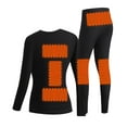 thumbnail image 1 of toraway Mens Sets 2 Piece Outfits Summer Linen Mens Intelligent Electric Heating Plush Insulation USB Charging Heating Autumn Clothes and Autumn Pants Bottoming Shirt Underwear Set L, 1 of 4