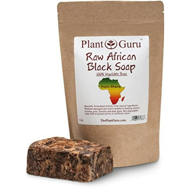 Raw African Black Soap 1 lb / 16 oz Imported From Ghana 100 Natural