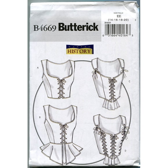 BUTTERICK PATTERNS B4669 Corsé de mujer talla EE (14-16-18-20)