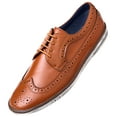 thumbnail image 4 of Mio Marino Round Toe Casual Brogue Design Dress Shoes for Men, 4 of 6