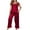 Wine, variant on Censtreet 2 Piece Womens Pajamas V Neck Short Sleeve Top and Long Pants Pjs Print Lounge Set Sleepwear