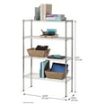 Hyper Tough Chrome Wire Shelf 4Tier 54" H x 36" W x 14" D, 1400lb