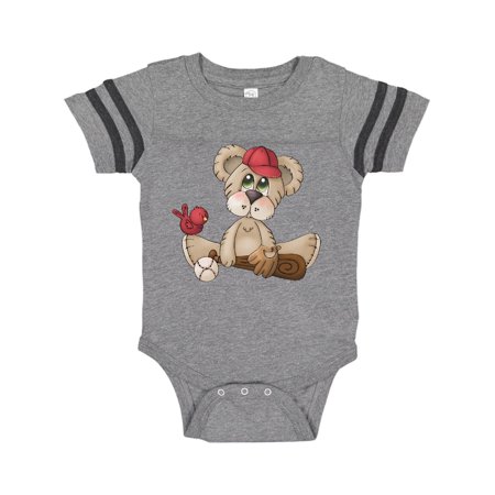 

Inktastic Baseball Teddy Bear Gift Baby Boy Bodysuit