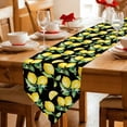 thumbnail image 2 of Table Runners 72 Inches Long, Lemon Black Cotton Linen Kitchen Dining Coffee Table Runner for Party Home Decor, Country Fruit Watercolor Farmhouse Plant Tabletop Dresser Scarves Runner 14x72 Inch, 2 of 9