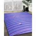 thumbnail image 3 of Ahgly Company Machine Washable Indoor Square Transitional Purple Mimosa Purple Area Rugs, 5' Square, 3 of 7