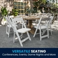 thumbnail image 3 of Flash Furniture HERCULES Series White Wood Folding Chair with Vinyl Padded Seat, 3 of 17