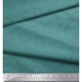 thumbnail image 3 of Soimoi Blue polyester Crepe Fabric Chef Cap & Fry Pan Kitchen Decor Fabric Printed Yard 42 Inch Wide, 3 of 3
