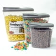 thumbnail image 1 of Botes Cerealeros Herméticos de Plástico Freshpod 3 pzas con tapa de vertido y mango de fácil agarre Freshpod 8133, 1 of 10