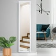 thumbnail image 6 of Full Size Floor Mirror, Full Length Glass Mirror, Freestanding or Wall Mounted Dress Mirror, White Full Length Mirror,Mdf Tall Mirror, Household Supplies & Décor Mirrors Full Length Mirrors, 6 of 6