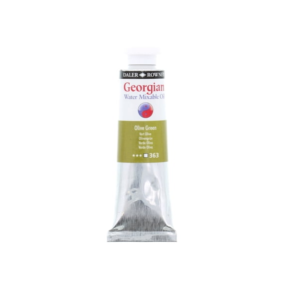 Daler-Rowney Georgian Water Mixable Oil, 37ml Tube, Olive Green