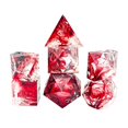 thumbnail image 1 of 7x Resina Polyedral Dados Cristal RPG de sangre Ángulo de sangre Dados Conjuntos Seda flotante roja para RPG RPG Dados Accesorios Números Yotijar Dados poliédricos, 1 of 5
