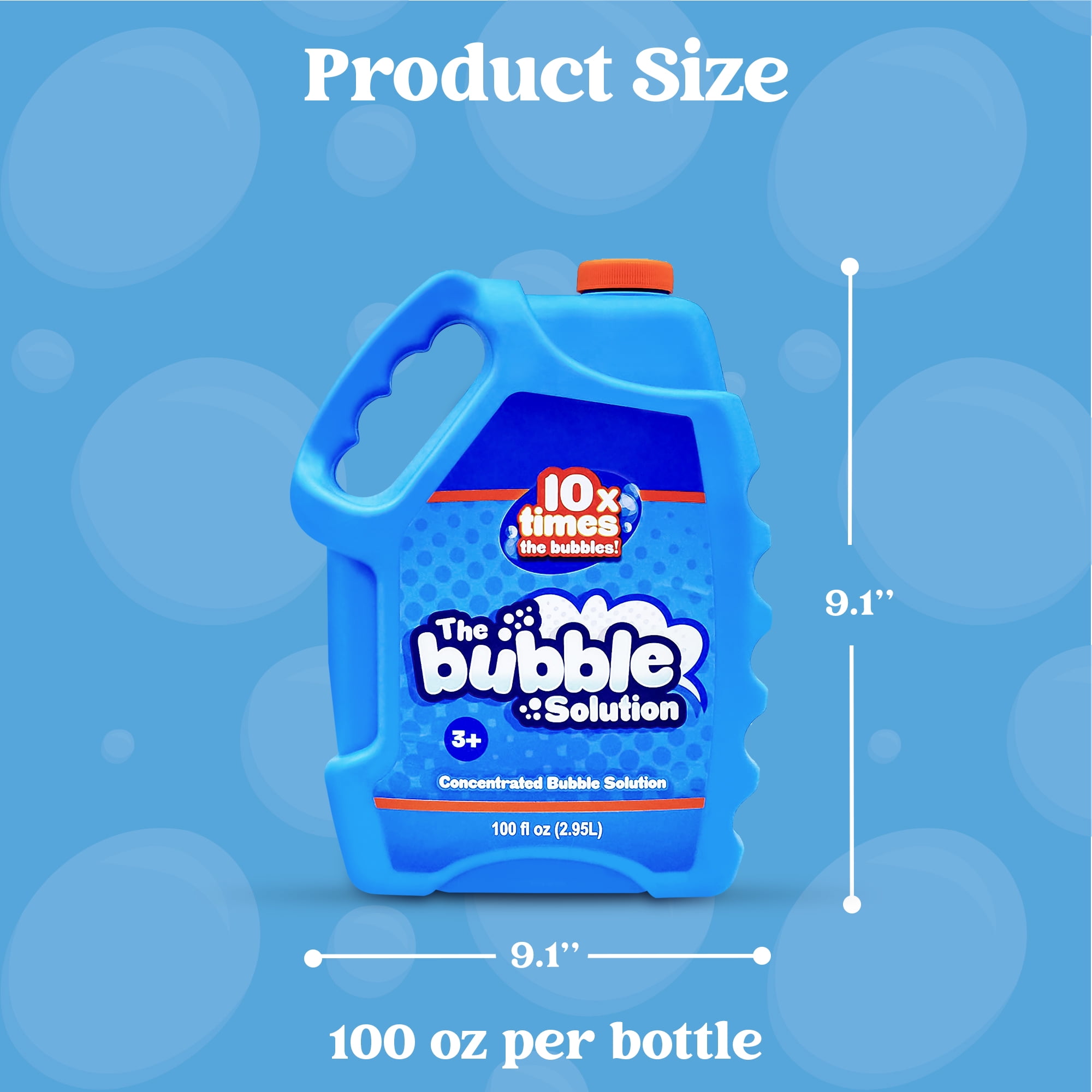 SYNCFUN 100 oz Bubble Solution Refill, Makes 8 Gallons, Value Size for Easter & Events