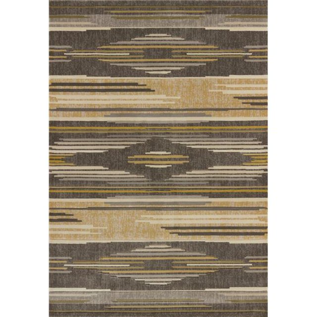 United Weavers 702 28672 24 1 ft. 10 in. x 2 ft. 8 in. Contours Native Chic Accent Rug, Grey
