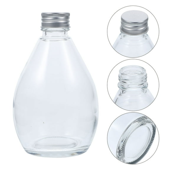 WHAMVOX  2 Pcs Small Glass Bottles Laboratory Apothecary Jars with Lids