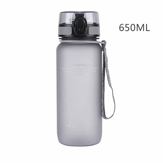 Bouteille d'Eau en Tritan Sans BPA pour Sports, Salles et Écoles, Randonnée et Vélo, avec Couvercle à Rabat, 650 ml