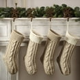 thumbnail image 2 of Dalrosia Christmas Stockings 18 Inches Large Size Cable Knitted Stocking Gift and Decorations for Holiday Family Xmas Party, 2 of 5