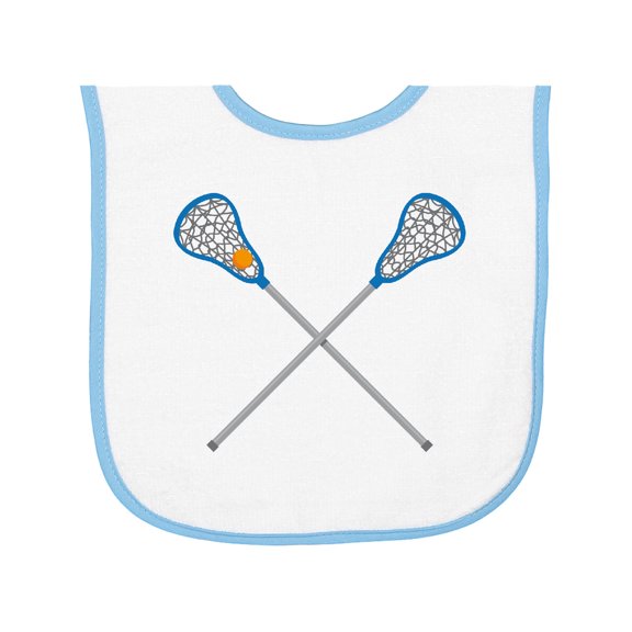 Inktastic Lacrosse Sticks Future Player Baby Terry Cloth Bib