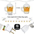 thumbnail image 2 of Jarra de cerveza Goothy de String Lights, 8.5 pies, con 10 luces 3D para tazas de cerveza, 2 of 7