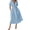 Dark Grey, variant on sicmoss Women's Brown Cotton Boho V-Neck Tunic Dress Short Sleeve Long Loose with Pockets Summer