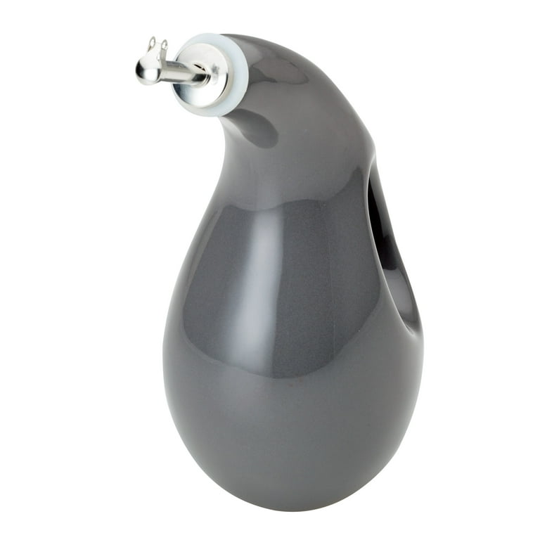 Elixir Porcelain Olive Oil Dispenser | Smoke Grey | Handmade 24 fl/oz.