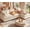 Beige, variant on Noelse 110'' Oversized L Shaped Couch for Living Room, Cloud Couches with Washable Corduroy Cover, Modern 4-Seater Comfy Deep-Seat Sofa with Movable Ottoman and 2 Throw Pillows for Apartment, Beige