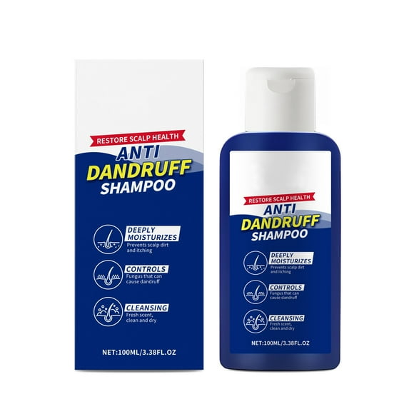 JENIKR Dandruff Shampoo for Men & Women – 2 in 1 Scalp Care Moisturizing Formula with Azelaic – Itchy Scalp & Dryness 100Ml Hair Care Blue
