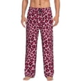 thumbnail image 1 of Balery Rose Leopard Print Pantalones de pijama para hombre, pijama ultraligero, pantalón de descanso-3X-Large, 1 of 6