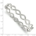 thumbnail image 7 of Stainless Steel Polished Criss Cross Hinged Bangle, 7 of 7