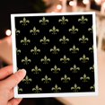 thumbnail image 7 of 3drose, Gold Fleur De Lis on a Black Background Christian Saints Symbol, 12 Greeting Cards with Envelopes, 7 of 7