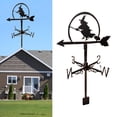 thumbnail image 4 of tredstone Black Stainless Steel Flying Witch Weathervane Mount Weather Fence Vane Style A 1Set, 4 of 6