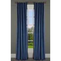 Rt Dressings Milan Luxurious Lapis Blue Velvet Pinch Pleat Lined
