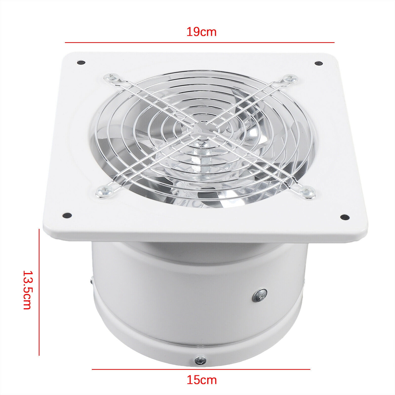 Denest 5657 6'' Duct 650㎡/h 40W 110V Iron Exhaust Fan Type 50 dB, 2800 r/min for Bathroom - White