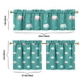 thumbnail image 6 of Kitchen Curtains 24 Inch Short - 3 Panel Set with Cute Cat Paw Pattern, Rod Pocket Window Curtain, 100% Polyester for Pet Lovers Farmhouse, Cafe, Kitchen, Bedroom, Easy Wash, 6 of 6