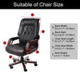 thumbnail image 6 of PiccoCasa Swivel Computer Chair Cover Stretch Office Armchair Slipcover, Medium, Gray, 6 of 6