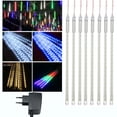 thumbnail image 2 of RisingPro LED Meteor Shower Rain Lights Waterproof Xmas Decoration Light Falling String Lights for Wedding Party Christmas Lights Connectable, 2 of 5