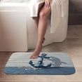 thumbnail image 4 of 1pc Blue Anchor with Rope Absorbent Non-Slip Bathroom Thickened Flannel Rug Decor,Soft,Quick Drying,Suitable For Indoor/outdoor Use,Bathrooms,Bedrooms,Kitchens,Terrace,Laundry Rooms,16"x24", 4 of 9