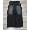 thumbnail image 5 of Pantalones vaqueros holgados negros lavados estilo hip hop Harajuku Y2K para mujer, estilo punk, gótico, estilo skate, de pierna ancha, ropa urbana unisex, 5 of 5