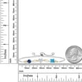thumbnail image 3 of Gem Stone King 925 Silver and 10K Yellow Gold Blue Created Sapphire Moissanite Swiss Blue Topaz and Lab Grown Diamond Tennis Bracelet for Women By Keren Hanan (2.20 cttw, Adjustable up To 9 inch), 3 of 4