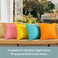 thumbnail image 5 of Lksixu Outdoor Waterproof Pillow Covers, 18x18 Inch Solid Color Throw Pillow Covers, Decorative Square Cushion Cases Farmhouse Pillowcase for Tent Couch Balcony Sunbrella and Patio Furniture, 5 of 9